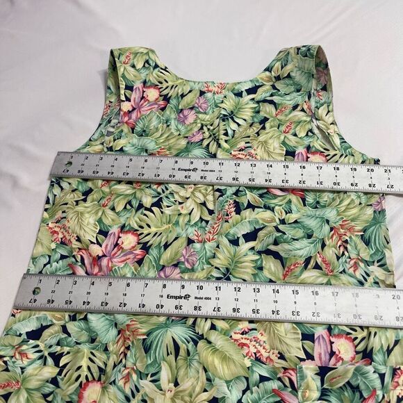 Tropi Couture Suzanne Pepper Key West Palm Floral Hawaiian VTG Dress Size Large - Picture 2 of 5